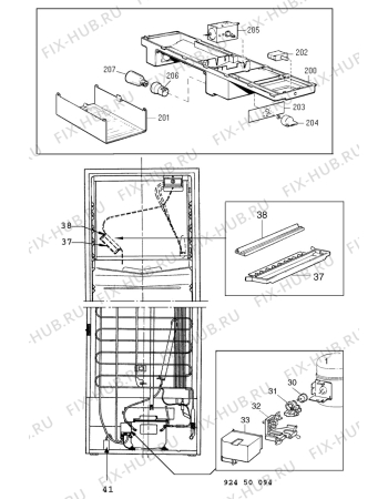 Взрыв-схема холодильника Electrolux TR1095S - Схема узла C10 Electric